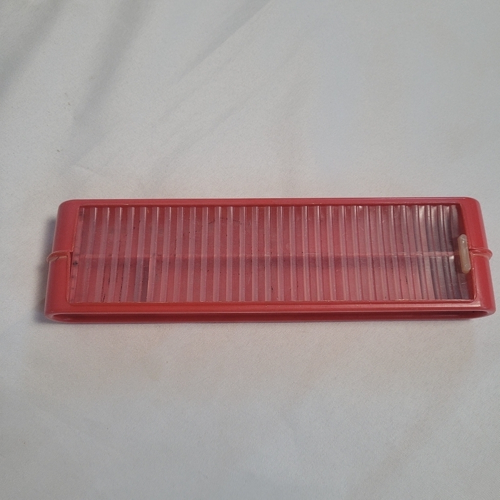 Hasbro Vintage Red Roll Top Pencil Case Made In USA *Rare*